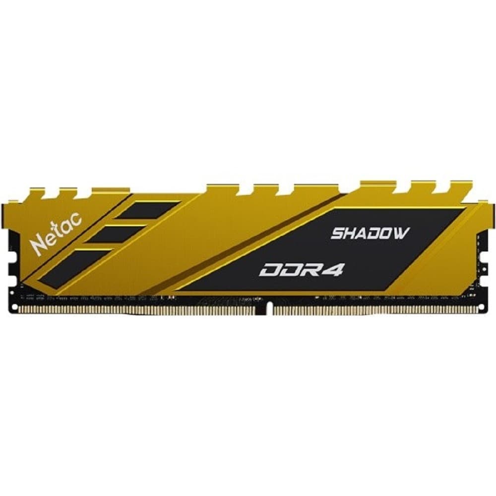 Netac DDR4 DIMM 8Gb 3200Мгц Shadow CL16 Yellow (NTSDD4P32SP-08Y)