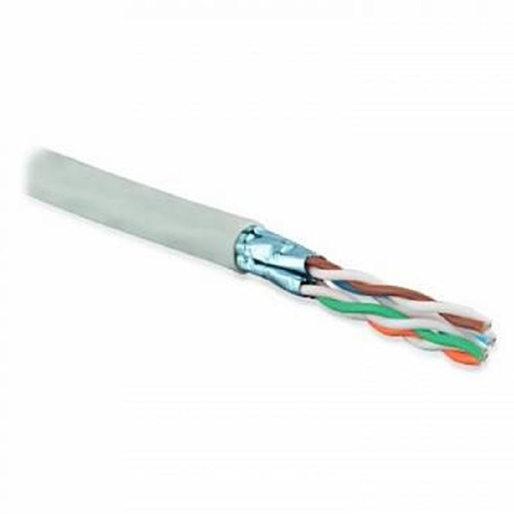 Exegate EX281811RUS Кабель Exegate FUTP4-C5e-CU-S24-IN-PVC-GY-305 FTP 4 пары кат.5e медь, 24AWG, экран, бухта 305м, серый, PVC