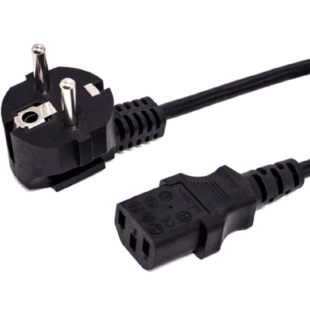 Кабель питания Filum ПВС-АП 3x0.75 CEE 7/7(Schuko) угловая - C13, 220/250В, 10А, чёрный, 1.8м