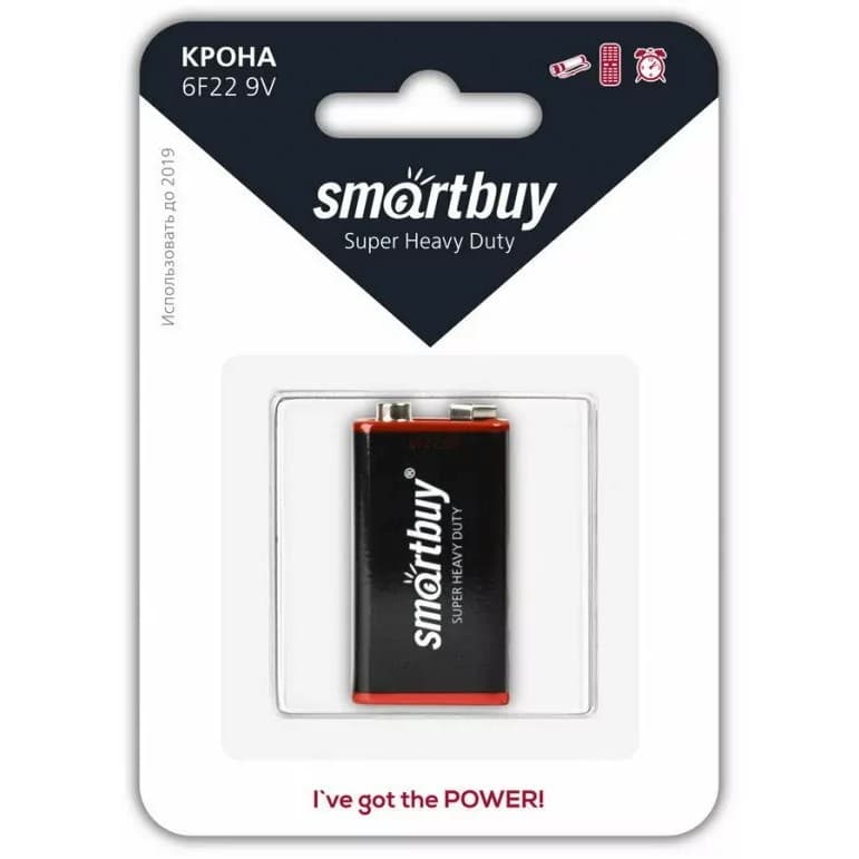 Smartbuy 6F22/1B (12/240) (SBBZ-9V01B) (1шт. в уп-ке)