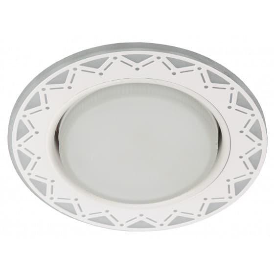 Эра Б0037388 DK LD27 WH/WH Светильник, декор со светодиодной подсветкой GX53, белый/белый