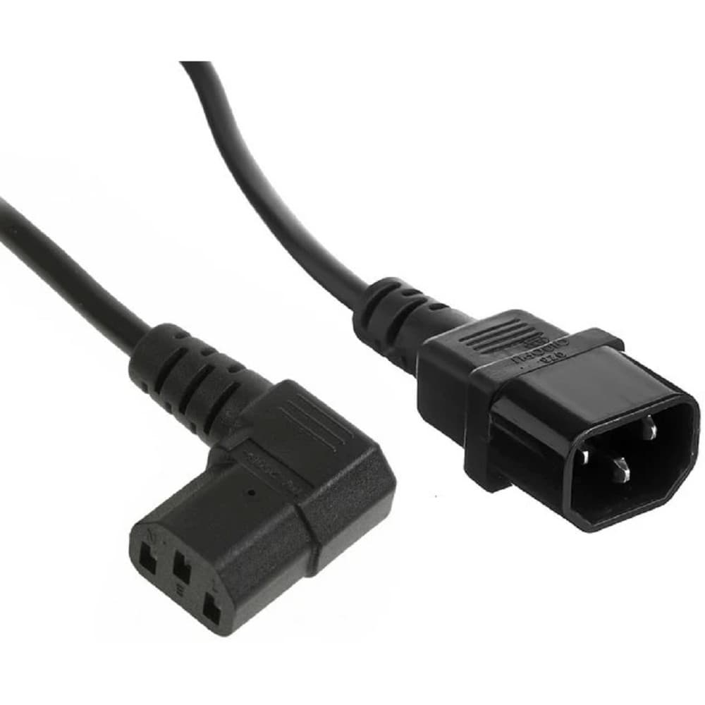 Exegate EX297754RUS Кабель питания Special EC-0,5S (C13 угловой->C14, 3*0.5mm2, CCA, черный, 0.5м)
