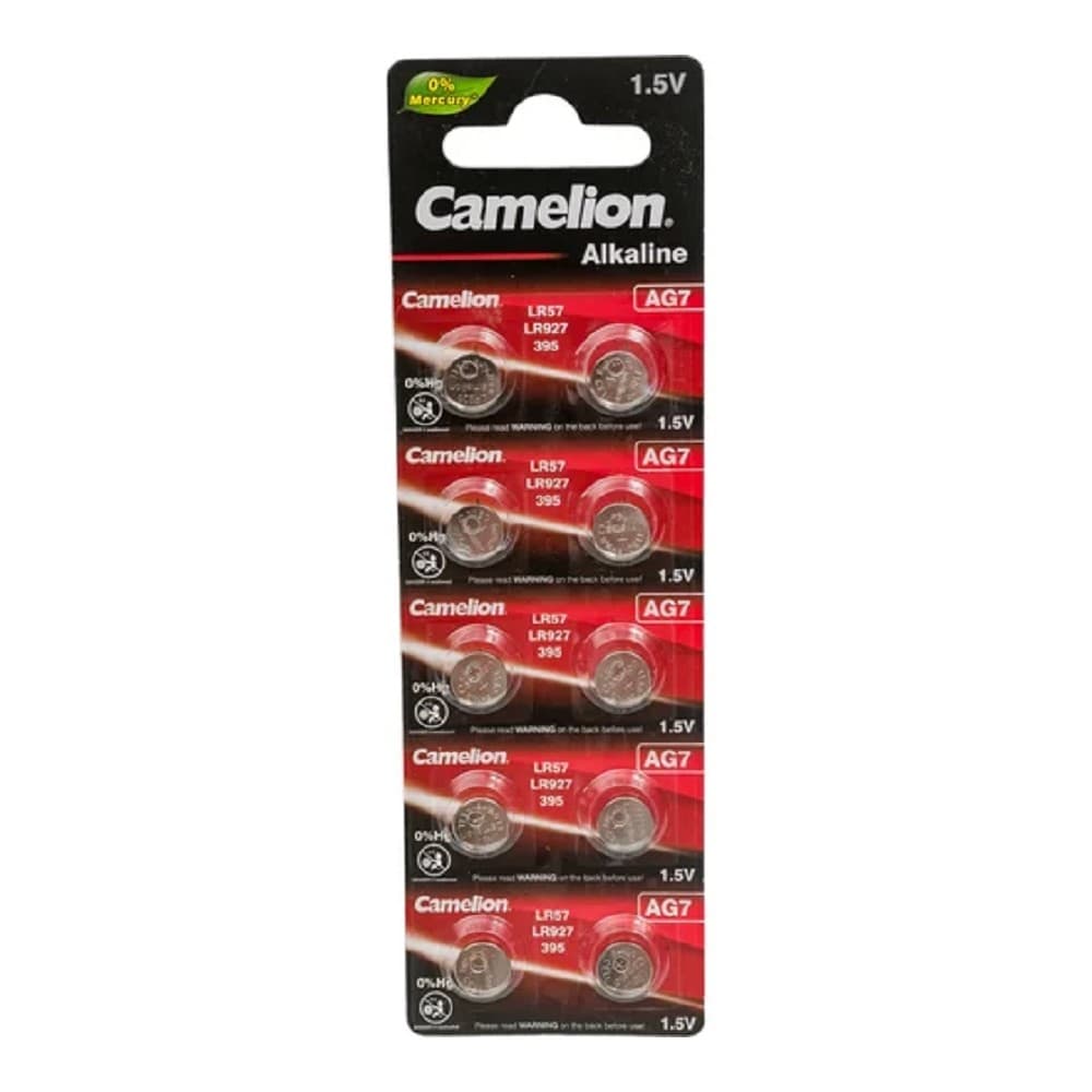 Camelion G 7 BL-10 Mercury Free (AG7-BP10(0%Hg), 395A/LR927/195 батарейка для часов) (10 шт. в уп-ке)