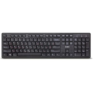 Беспроводная клавиатура Sven KB-E5800W чёрная (104 кл.+12Fn, Slim, островн.кл.)
