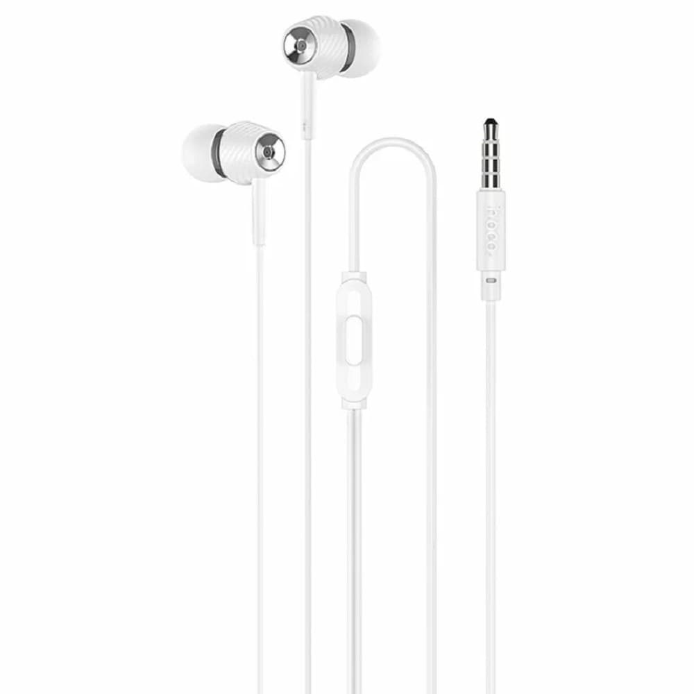 HOCO M70/ Наушники + микрофон/ Кнопка ответа/ 1.2м/ 3.5 mm jack/ White