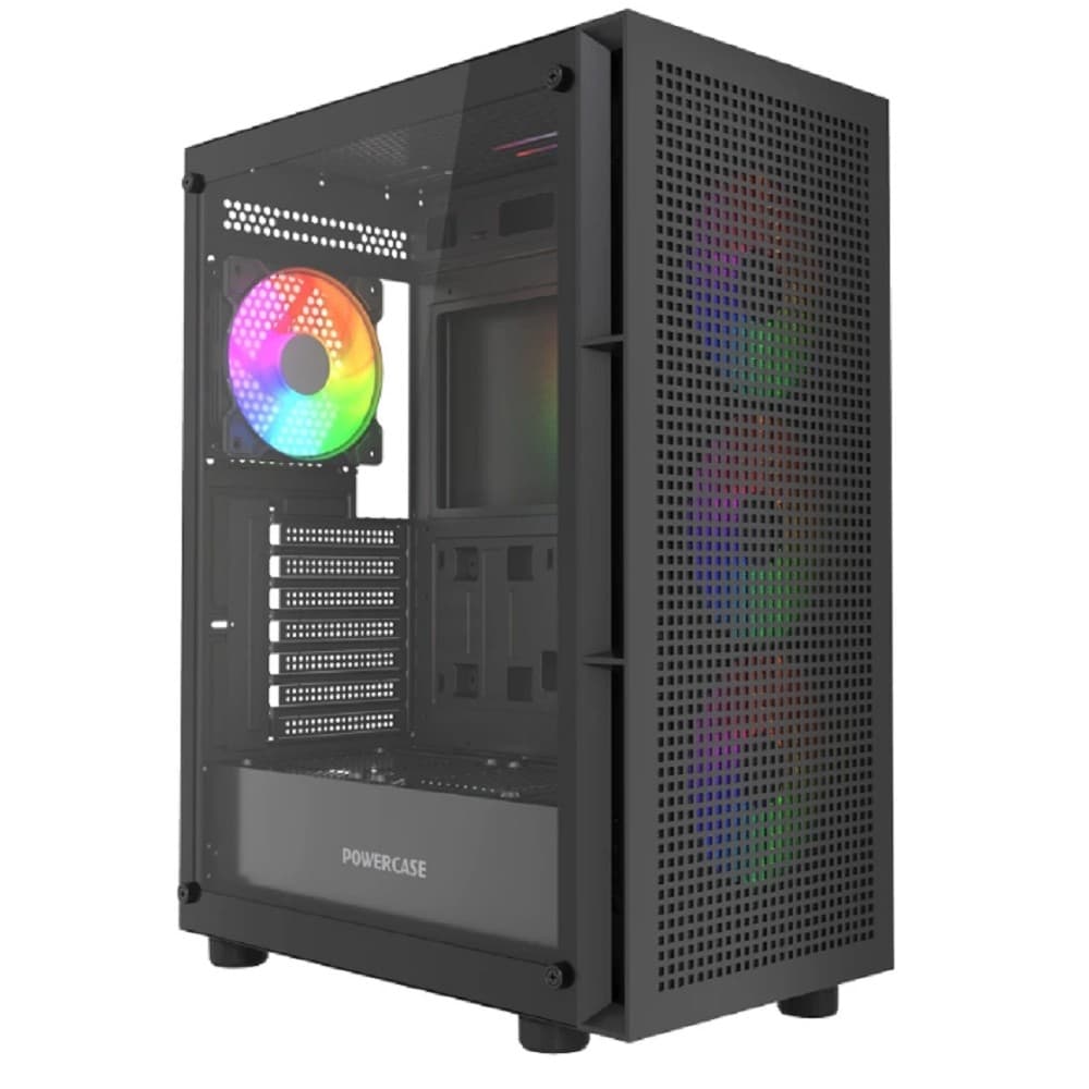 Powercase Mistral EA17, Tempered Glass, 4x 120mm ARGB PWM Fan, чёрный, ATX (CMAEA17-A4)