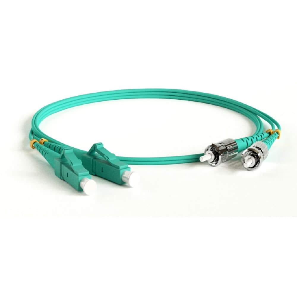 Hyperline FC-D2-503-LC/PR-ST/PR-H-10M-LSZH-AQ Патч-корд волоконно-оптический (шнур) MM 50/125(OM3), LC-ST, duplex, LSZH, 10 м