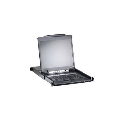 16-портовый IP KVM-переключатель с ЖК-дисплеем Slideaway/ATEN/ SINGLE RAIL 16P PS/2-USB LCDKVMP 19INCH WIH IP