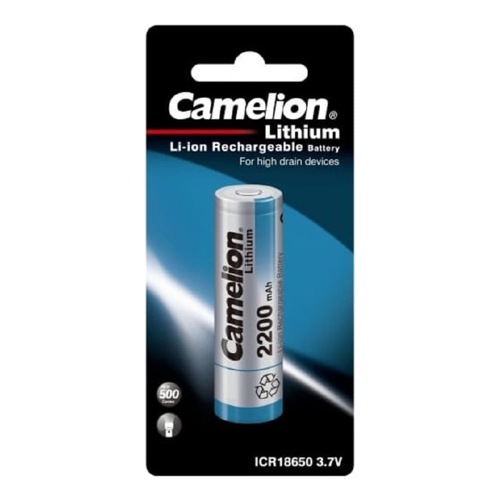 Аккумулятор Camelion ICR18650 2200 mAh 3.7 V, Li-Ion/LiCoO2