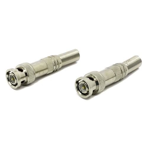 ORIENT C667, Разъем BNC (2шт.) под винт для коаксиального кабеля, металлический колпачок с пружиной