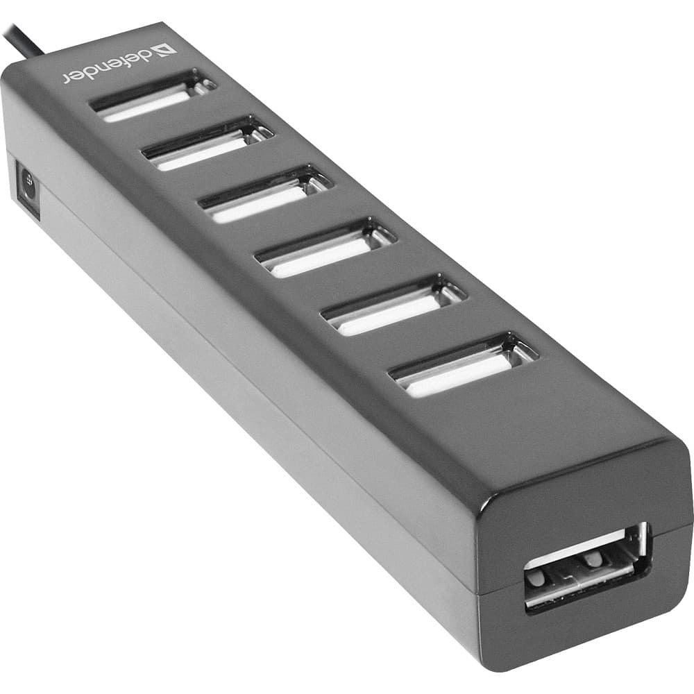 DEFENDER Универсальный USB разветвитель Quadro Swift USB2.0, 7 портов
