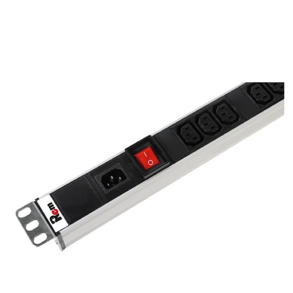 REM Вертикальный блок розеток Rem-16 с выкл., 10 Shuko, 10 C13, вход IEC 60320 C20 16A, алюм., 33-38U (R-16-10S-10C13-V-1420)