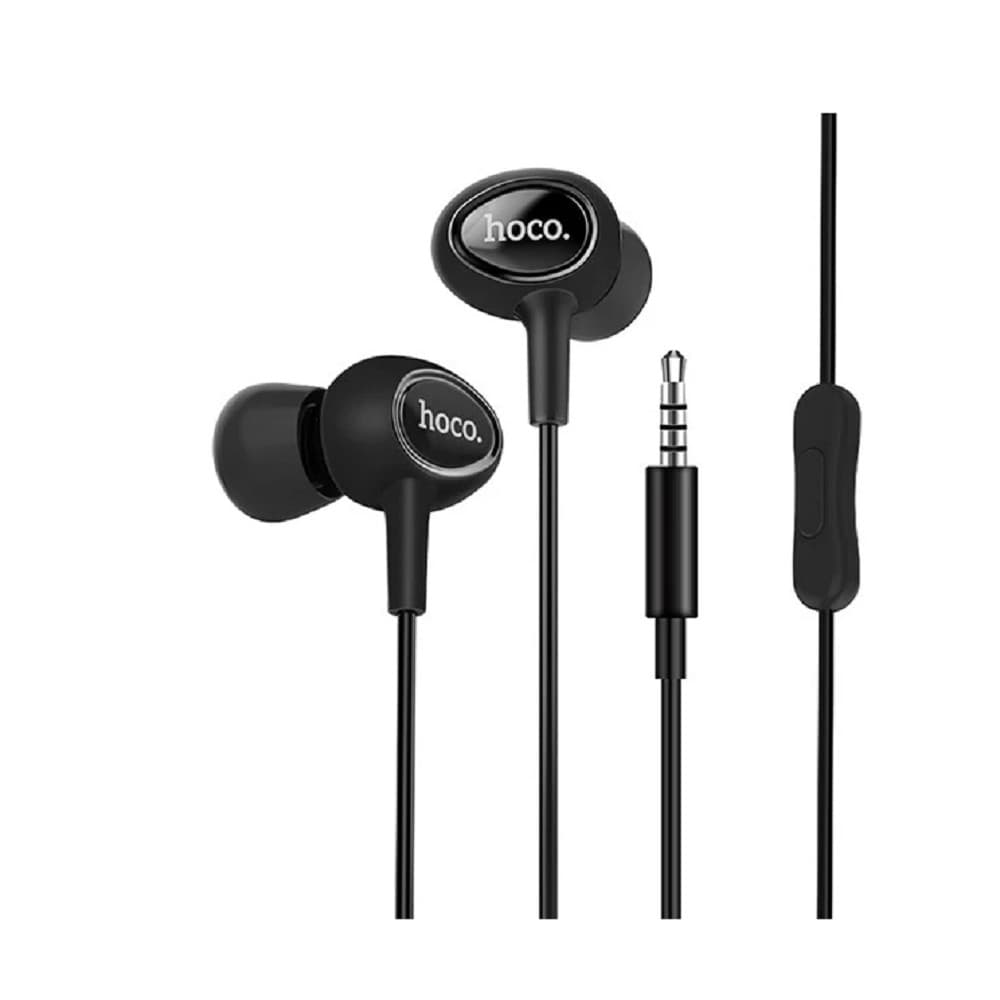 HOCO Проводные наушники-вставки с микрофоном Hoco M3 Black