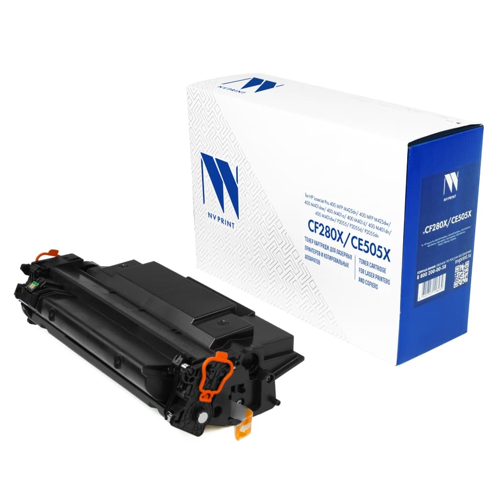 NVPrint CF280X/CE505X Картридж для принтеров HP LJ Pro 400 M401D Pro,400 M401DW Pro,400 M401DN Pro,400 M401A Pro,400 M401 Pro,40 0 M425 Pro,400 M425DW Pro,400 M425DN Pro/L5, черный, 6900 стр.