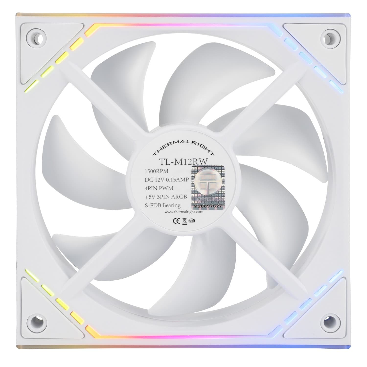 Thermalright Вентилятор TL-M12RW / Reverse / ARGB / 120mm PWM / TRTLM12RW