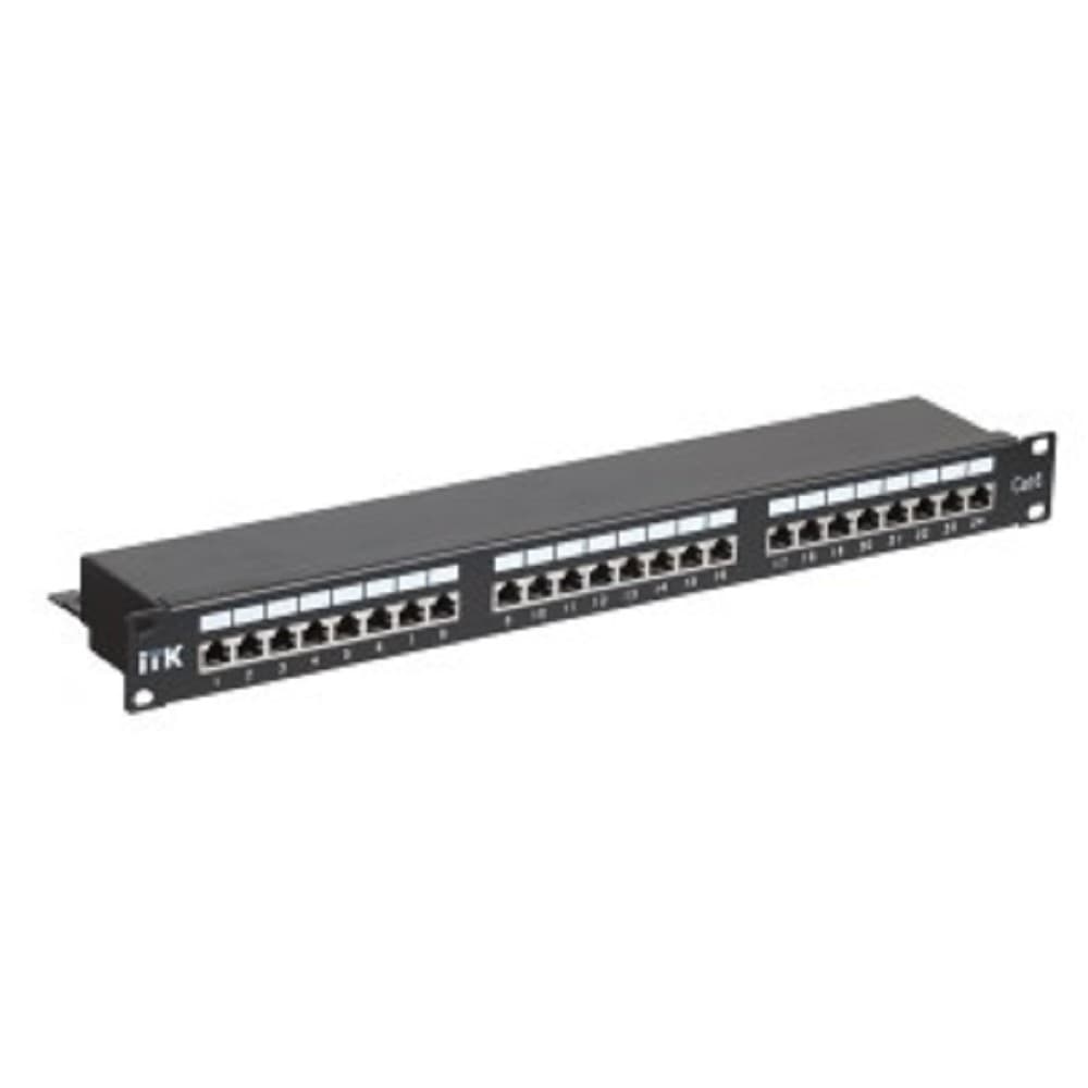 ITK PP24-1UC6S-D05 1U патч-панель кат.6 STP, 24 порта (Dual), с кабельным органайзером