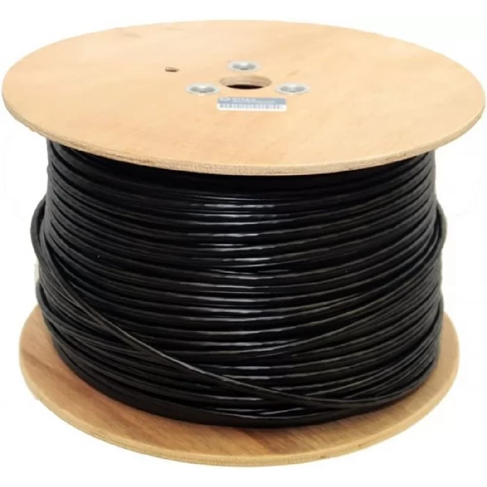5bites Кабель Express US5525-305BPE витая пара UTP/SOLID/5E/24AWG/COPPER/PVC+PE/BLACK/OUTDOOR/DRUM/305M