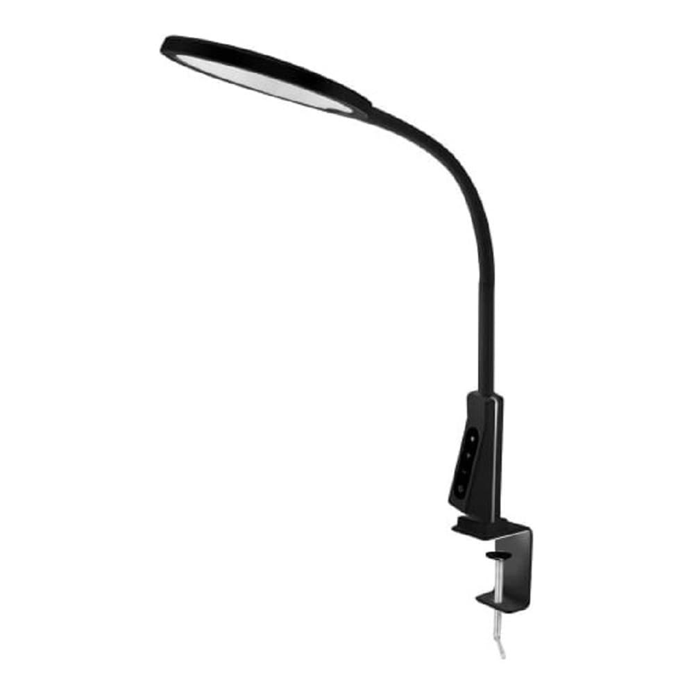 Camelion KD-837 C02 черн.LED(Свет-к наст.,на струбц., 7Вт,230В,450лм,сенс.рег.ярк и цвет.темп,USB-5В,1А )