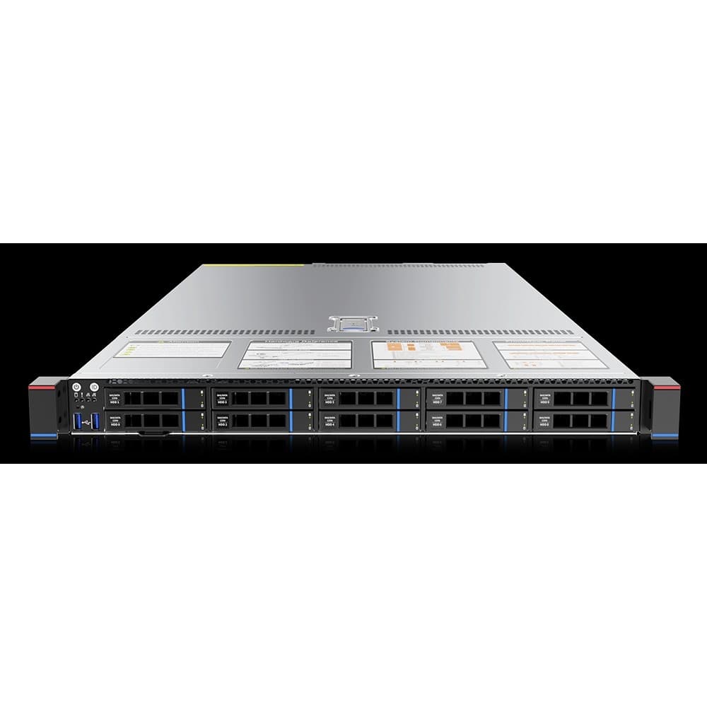 Gooxi SL101-D10R-NV-G4 1U 2xLGA4677 (350W) ; 32x DDR5; 10x 2.5"(8x SATA/SAS/NVMe + 2x NVMe); 2х M.2 SATA 2280/22110 ; 1xPCIe 5.0x16; 2xPCIe 5.0x8 LP ; 2x OCP3.0 ; no LAN; IPMI ; RAIL; 2x1300W