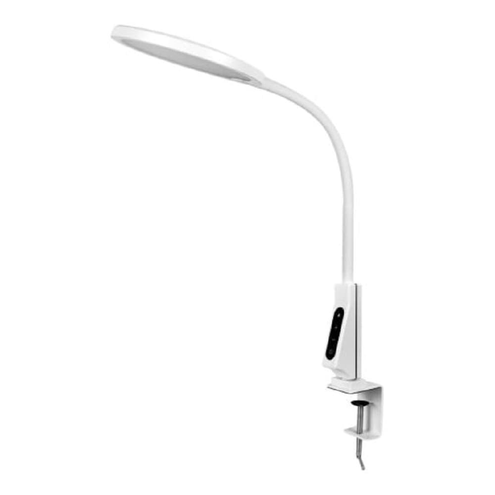 Camelion KD-837 C01 белый LED(Свет-к наст.,на струбц., 7Вт,230В,450лм,сенс.рег.ярк и цвет.темп,USB-5В,1А )