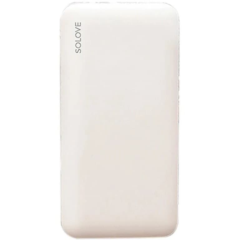 Внешний аккумулятор Power Bank Xiaomi (Mi) SOLOVE 10000mAh Type-C с 2xUSB выходом, кожаный чехол (001M+ Beige RUS) (РУССКАЯ ВЕРСИЯ!!), бежевый