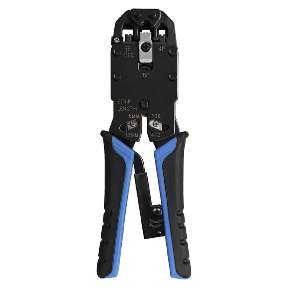 Exegate EX293155RUS Инструмент ExeGate EX-T2008R для обжима RJ-45, RJ-11/12 с храповым механизмом (прямой ход обжимки)