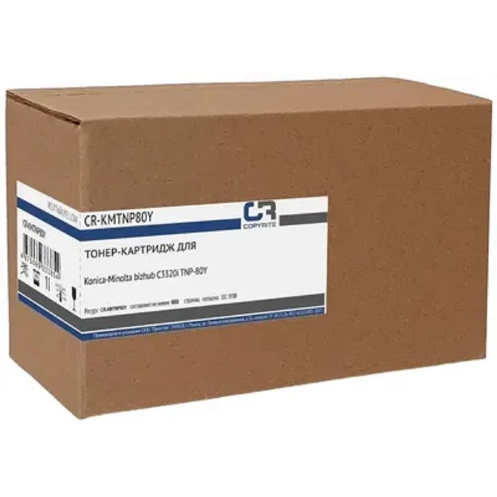 Картридж лазерный CopyRite CR-KMTNP80Y TNP-80Y желтый (9000стр.) для Konica Minolta bizhub C3320i