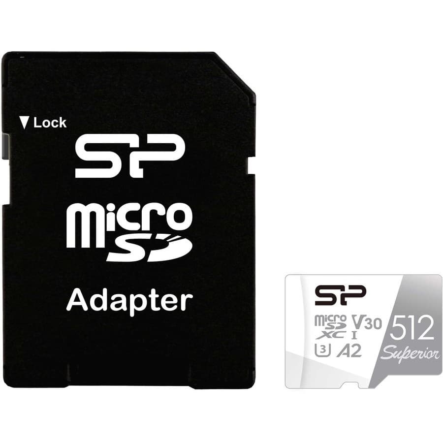 Micro SecureDigital 512Gb Silicon Power Class10 SP512GBSTXDA2V20SP Superior + adapter