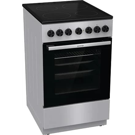 Электрическая плита Gorenje GEC5B41SG, стеклокерамика, без крышки, серый