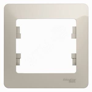 Systeme electric GSL000901 GLOSSA 1-постовая РАМКА, МОЛОЧНЫЙ