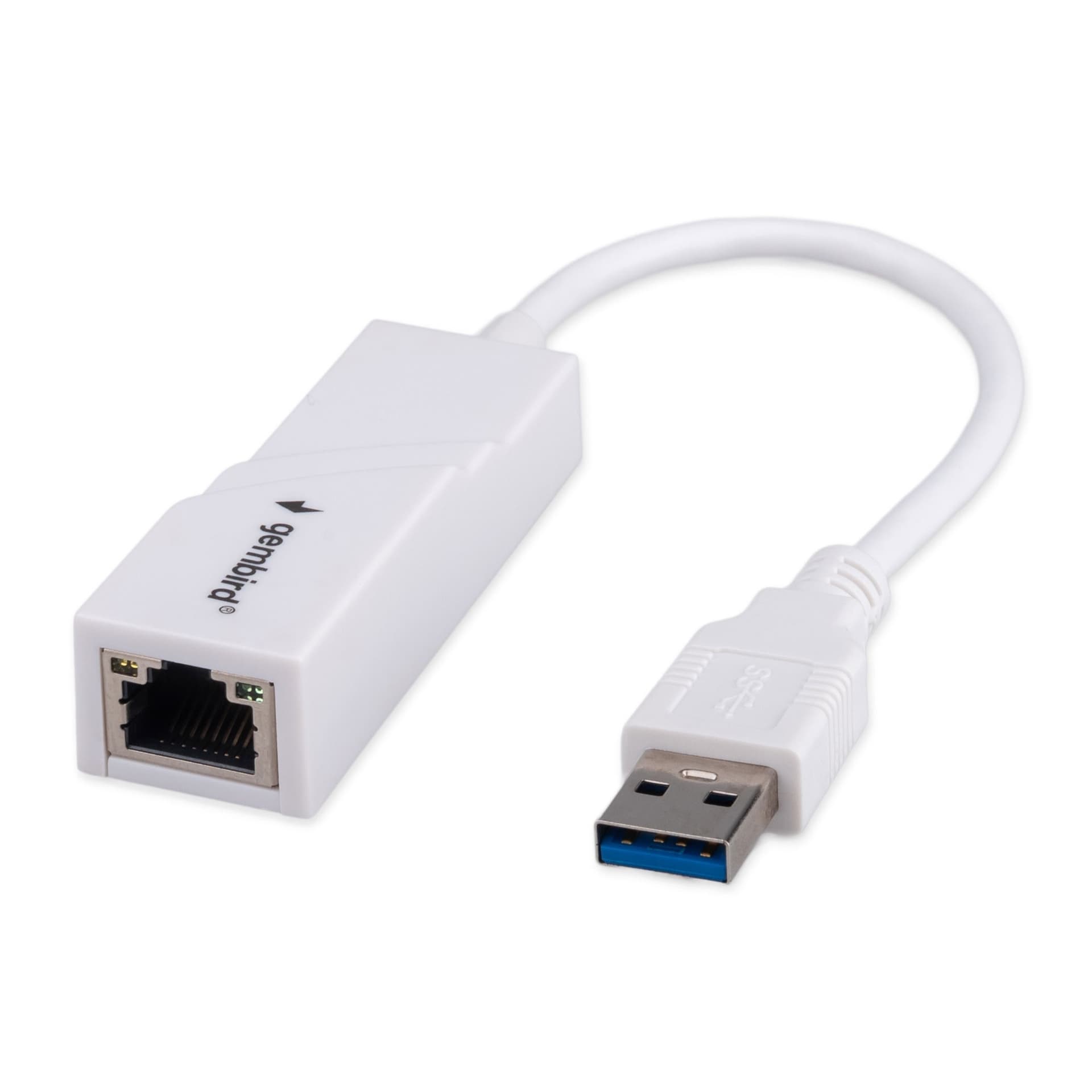 Gembird Сетевой адаптер Ethernet USB 3.0 - Gigabit Ethernet adapter, пластик, белый, RTL8153 (NIC-U11)