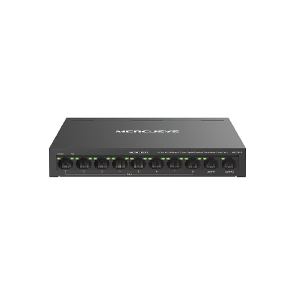 Mercusys MS110CP Настольный коммутатор с 8 портами PoE+ 10/100 Мбит/c и 2 гигабитными портами