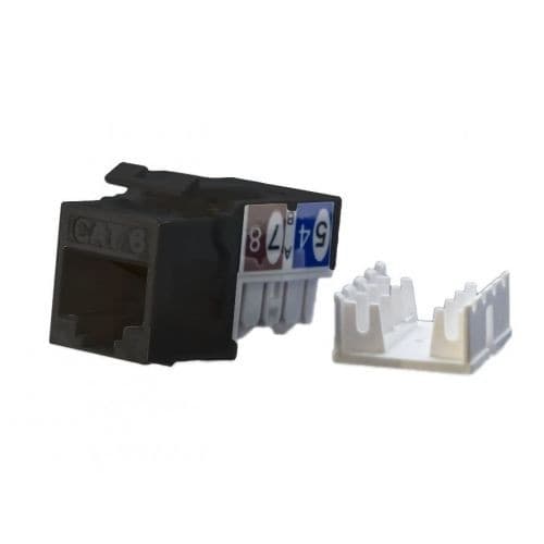 Hyperline KJ9-8P8C-C6-90-BK Вставка Keystone Jack RJ-45(8P8C), категория 6, черная
