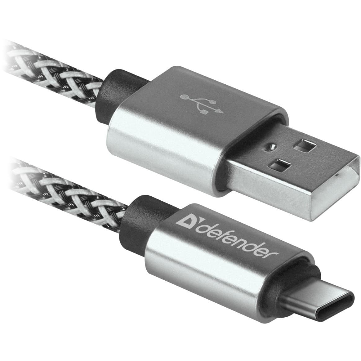 Defender USB кабель USB09-03T PRO USB2.0 Белый, AM-Type-C, 1m, 2.1A