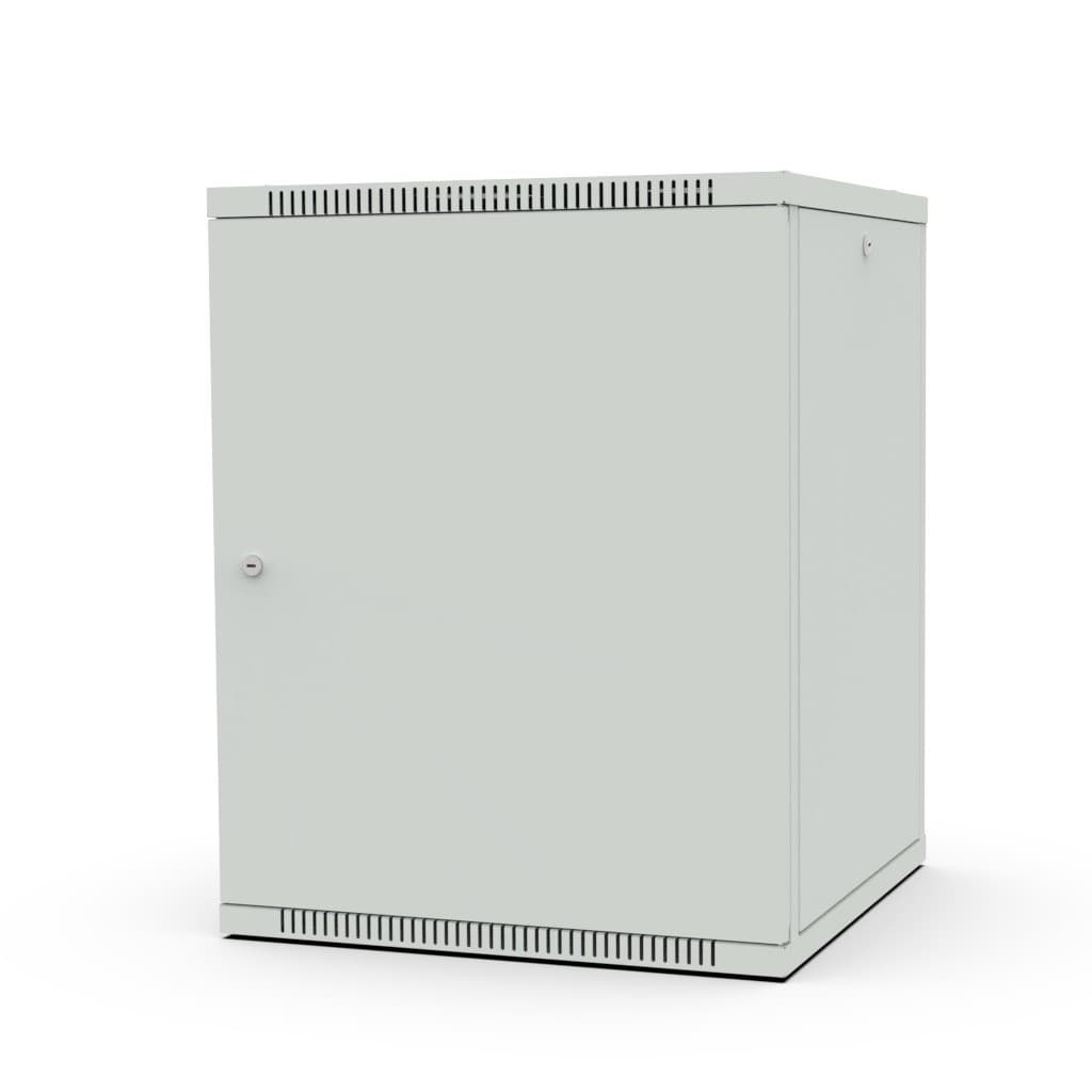 Шкаф настенный 19", 15U Filum FL-WB-1566MM-GY Wall Box (ШхГхВ) 600x600x757 мм, дверь сплошная металл, цвет серый RAL7035