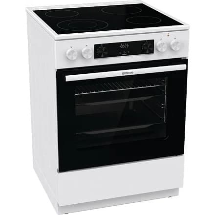 Плита Электрическая Gorenje GECS6C70WC белый/черный стеклокерамика (без крышки)