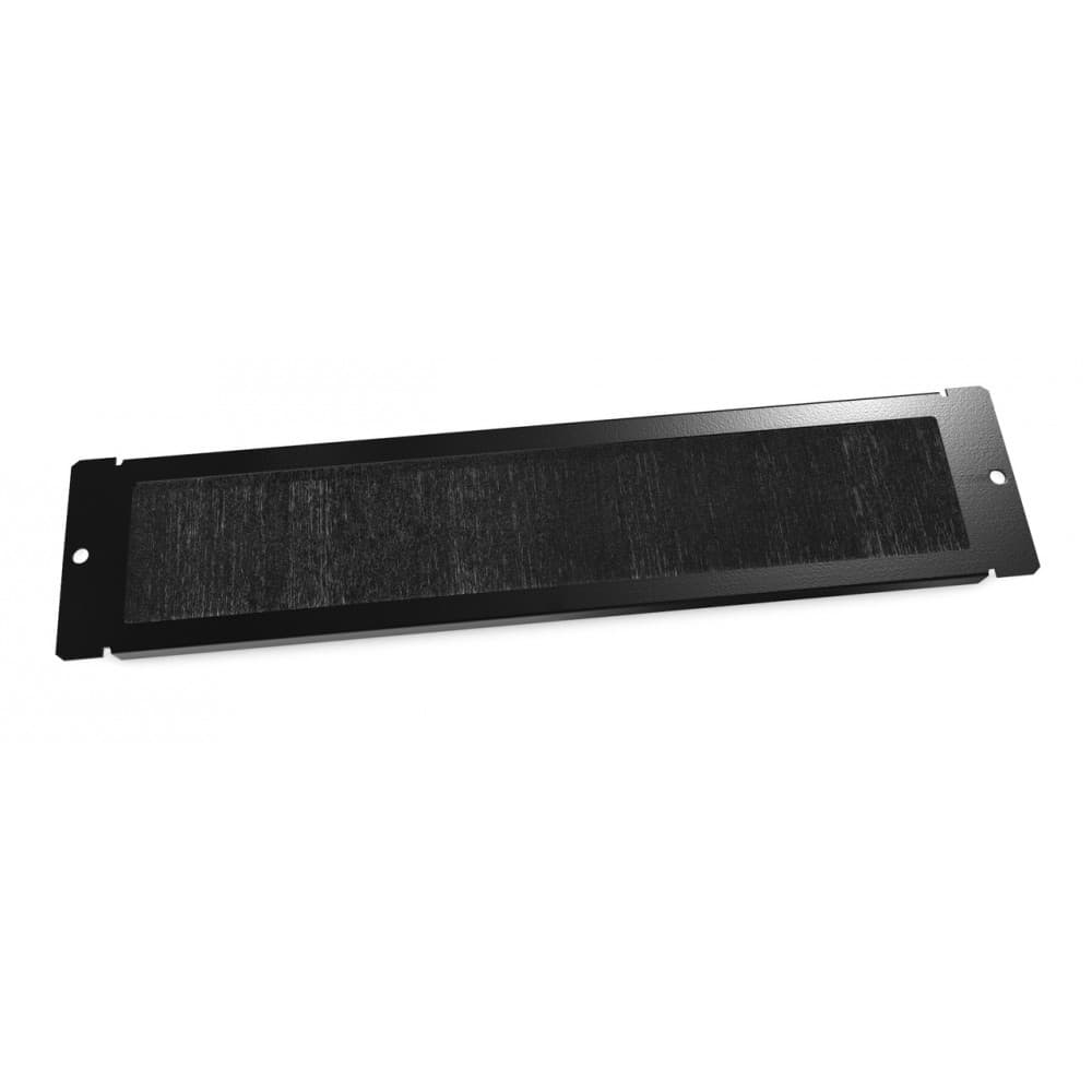 Hyperline TCB-TTB-RAL9004 Панель с щеточным кабельным вводом в пол/потолок для шкафов серии TTB, TWB, 65 мм х 293 мм (ШхД), цвет черный (RAL 9004)