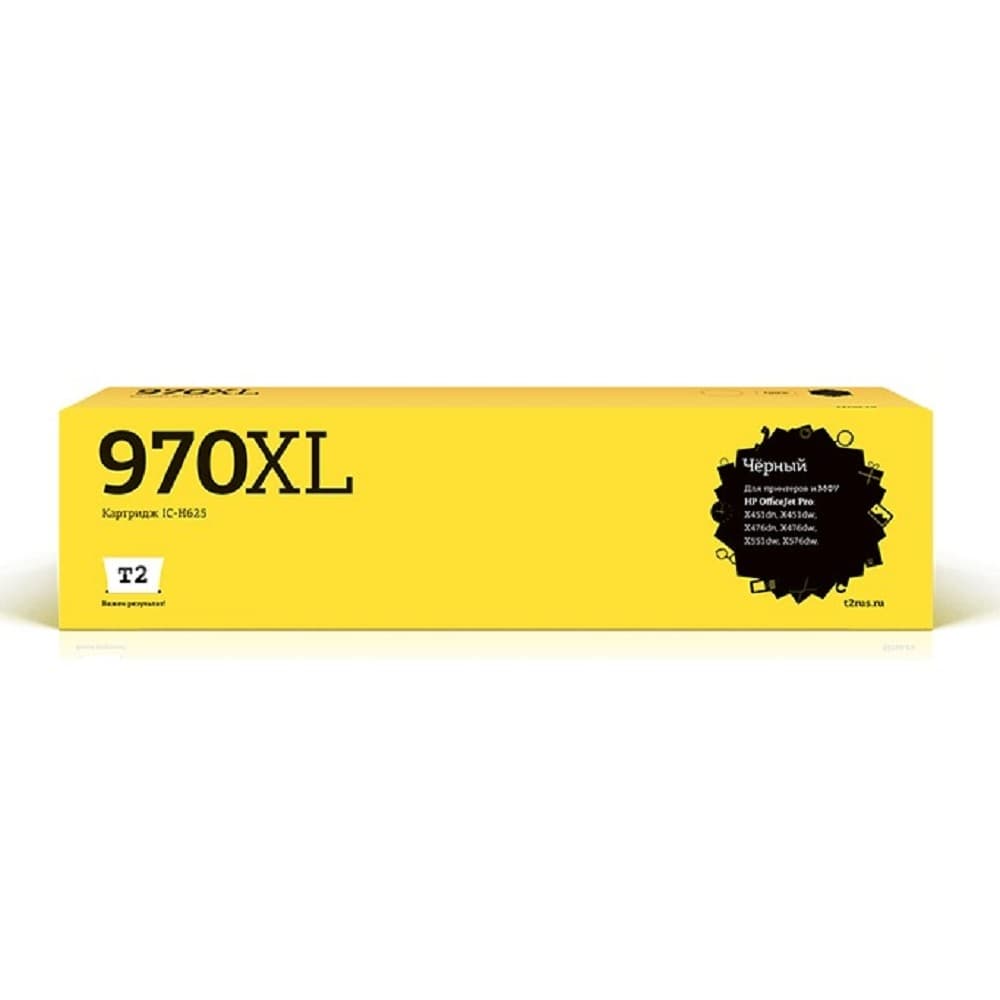 T2 CN625AE №970XL Картридж (IC-H625) для HP Officejet Pro X451/X476/X551dw/X576dw, черный, с чипом