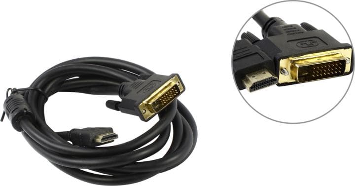 KS-is <KS-468L1-2> Кабель HDMI to DVI-D (19M -25M) 2м, 2 фильтра