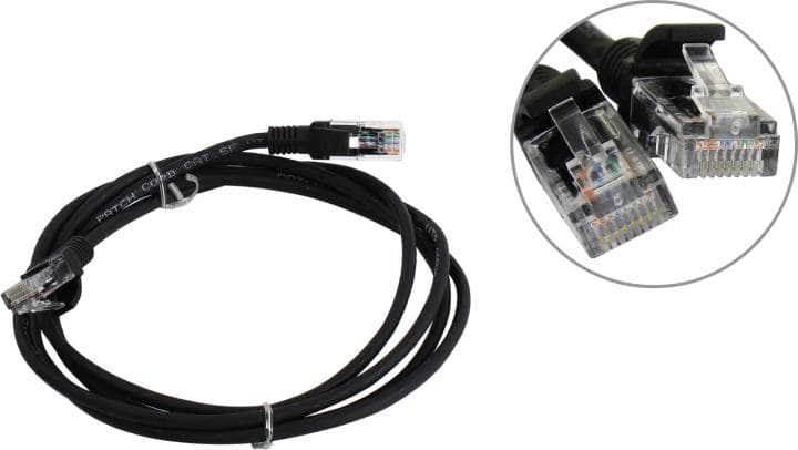 NTSS <NTSS-PC-UTP-RJ45-5e-1.5-LSZH-BL> Patch Cord UTP кат. 5e 1.5м, чёрный