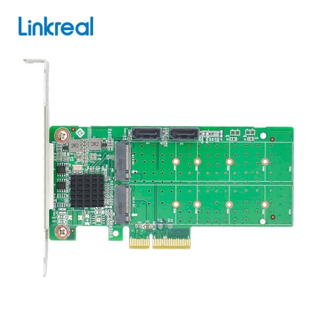 LR-Link LRST9630-2M2S 6Gb PCIe x4 to 2-Port M.2 & 2-Port SATA RAID Card