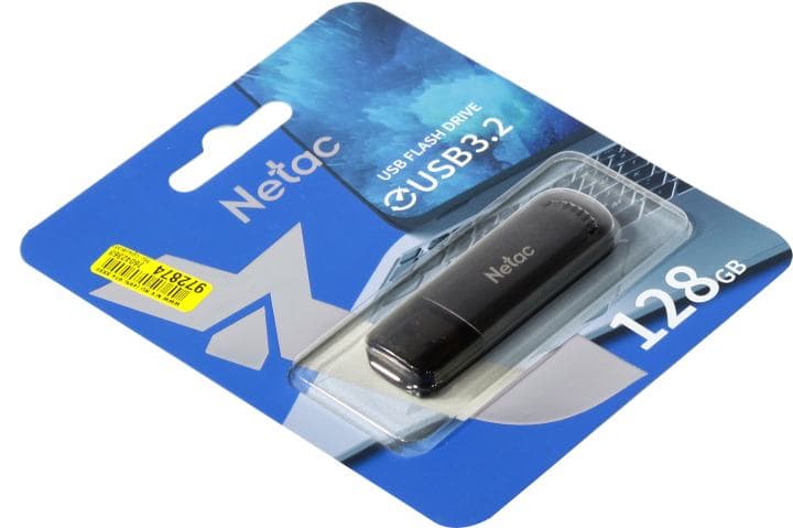 Netac <NT03UA61B-128G-32GM> USB3.2 Flash Drive 128Gb (RTL)