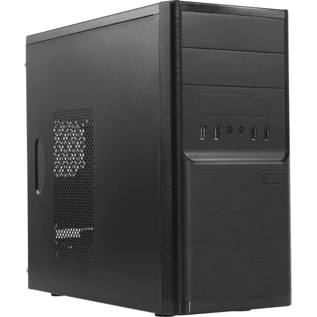 6198910 корпус MiniTower Powerman ES701 Black PM-600ATX-F U2*2+U3*2+A(HD) mATX