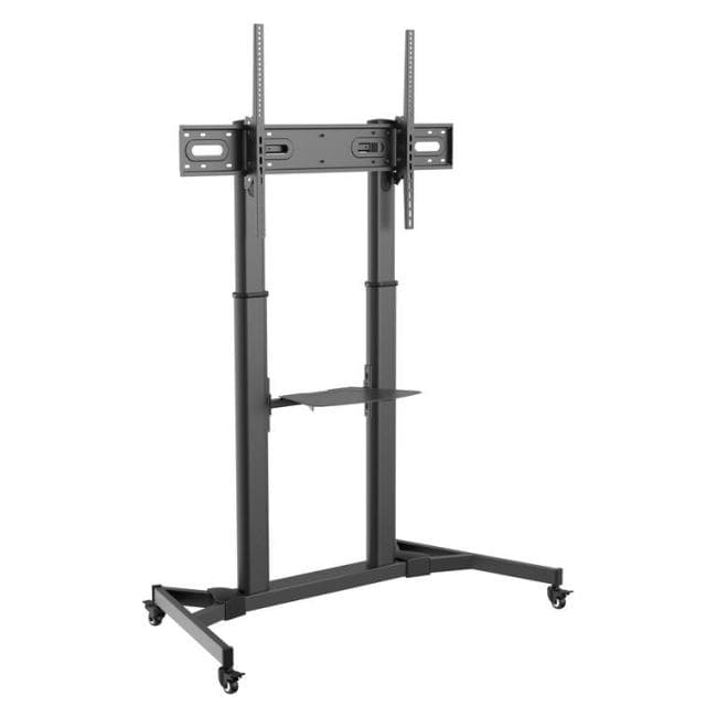 Стойка Digis DSM-P1060CL мобильная для ТВ 55"-100" до 100 кг, VESA до 1000x600мм, наклон -10°/+5°, полка для источников