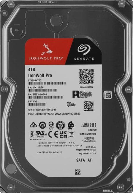 HDD 4 Tb SATA 6Gb/s Seagate IronWolf Pro <ST4000NT001> 3.5"