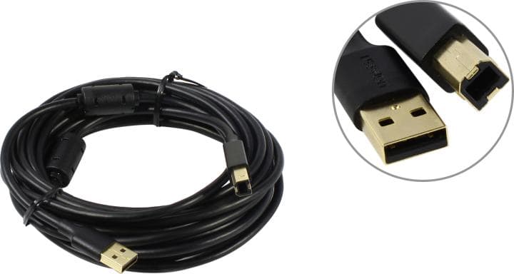 UGREEN US135 <10352> Кабель USB 2.0 A-->B 5м