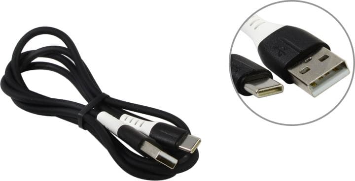 Hoco X82 Black <768575> Кабель USB AM-->USB-C 1м