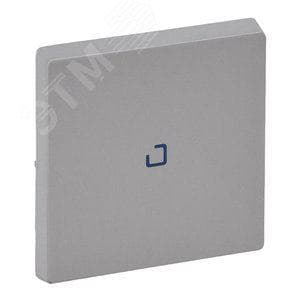 Legrand 755102 Valena LIFE. Лицевая панель для выключателя одноклавишного с подсветкой/индикацией. Алюминий