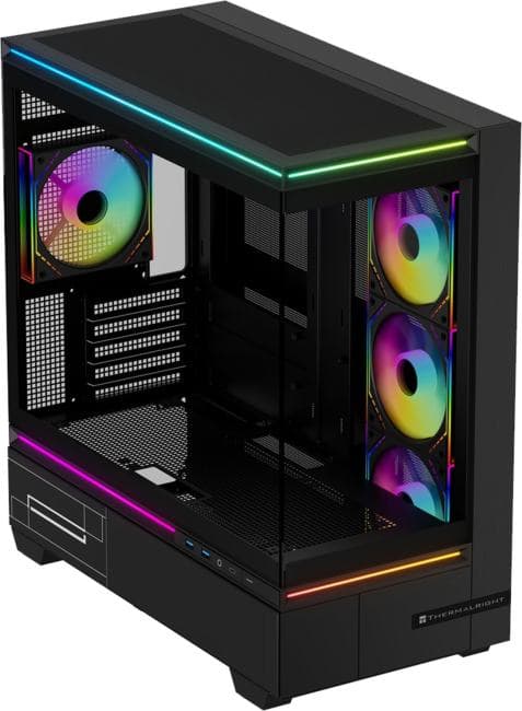 Thermalright Корпус M10 Black FAN4-M / TG / 4x120mm ARGB PWM Fans / USB TYPE-C / mATX / TRTLM10BF4M