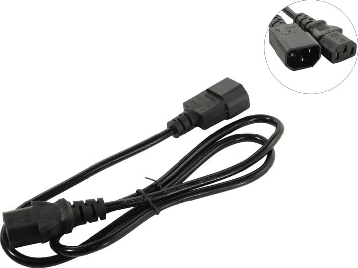 5bites Кабель питания PC107-10A IEC-320-C13 / IEC-320-C14 / 220V / 3G*0.75MM / 1M